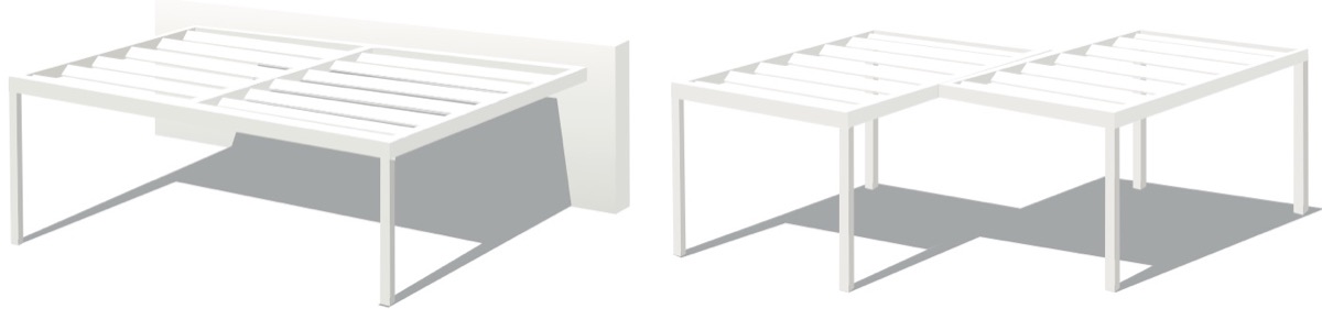 Esquema de la configuración dúplex de la pérgola SEESKY-BIO (dibujo del fabricante)